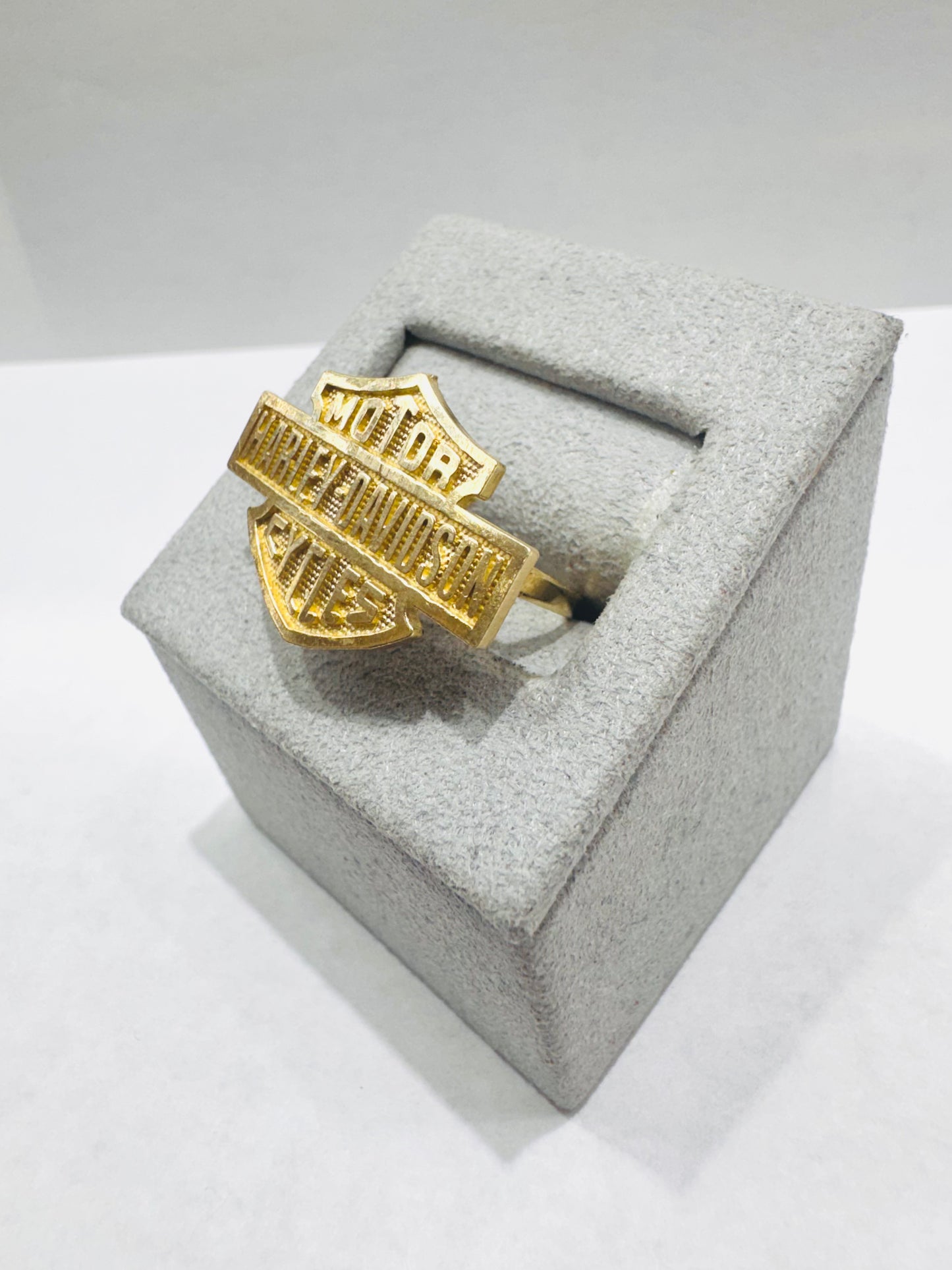10K GOLD HARLEY DAVIDSON RING, SIZE: 7, WEIGHT: 3.6gm