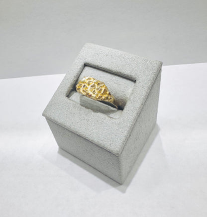 10K GOLD NUGGET RING, SIZE: 9, WEIGHT: 1.5gm