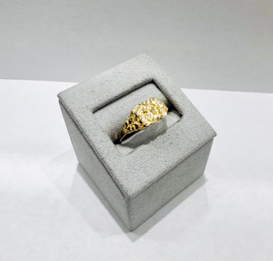 10K GOLD NUGGET RING, SIZE: 9, WEIGHT: 1.5gm