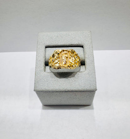 10K GOLD NUGGET SAINT JUDE RING, SIZE: 12.5, WEIGHT: 2.7gm