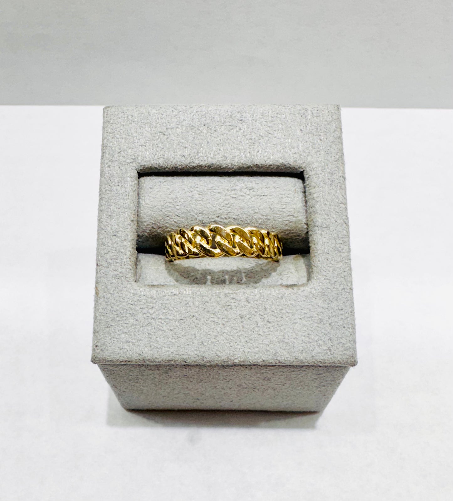 10K GOLD SMALL MIAMI CUBAN LINK RING, SIZE: 6.5, WEIGHT: 1.5gm