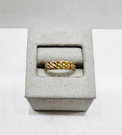 10K GOLD SMALL MIAMI CUBAN LINK RING, SIZE: 6.5, WEIGHT: 1.5gm