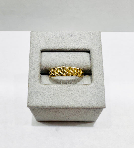 10K GOLD SMALL MIAMI CUBAN LINK RING, SIZE: 6.5, WEIGHT: 1.5gm