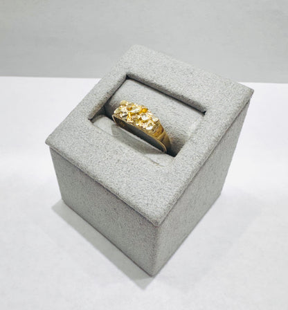 10K GOLD SMALL NUGGET RING, SIZE: 6.5, WEIGHT: 1.5gm