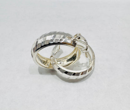 SILVER SMALL SIZE ROUND HOOP EARRINGS, WEIGHT: 2.6gm