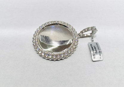 SILVER MOISSANITE MEMORY PENDANT VVS 11.44ctw