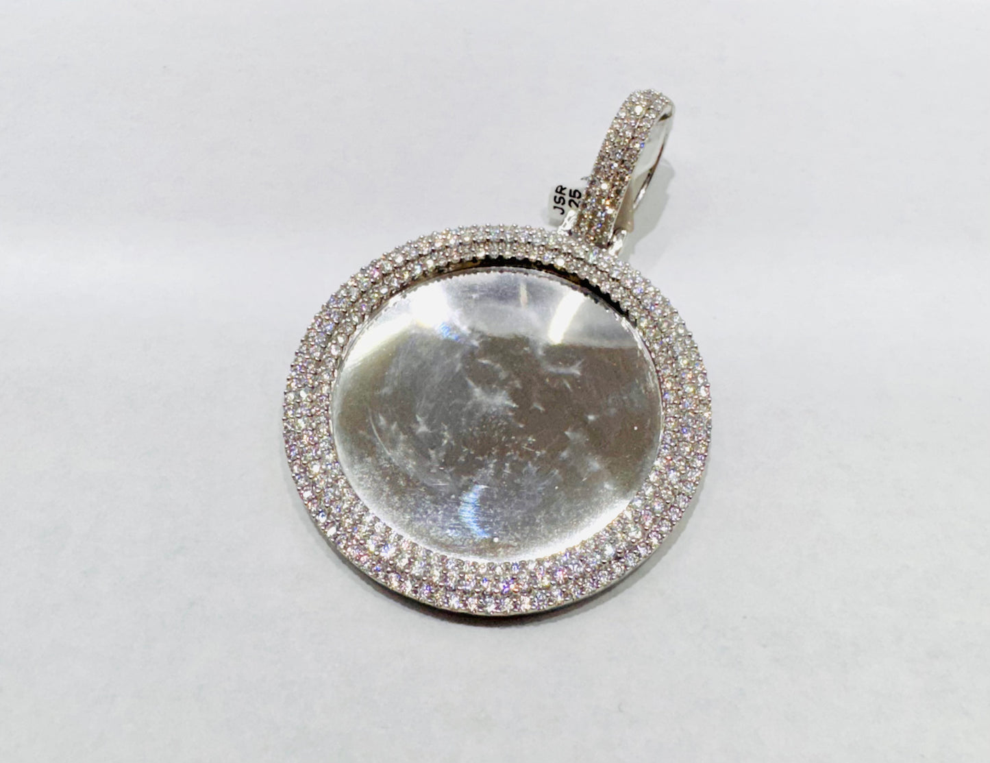 SILVER MOISSANITE MEMORY PENDANT VVS 5.00CT