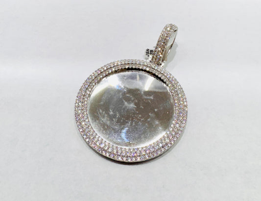 SILVER MOISSANITE MEMORY PENDANT VVS 5.00CT