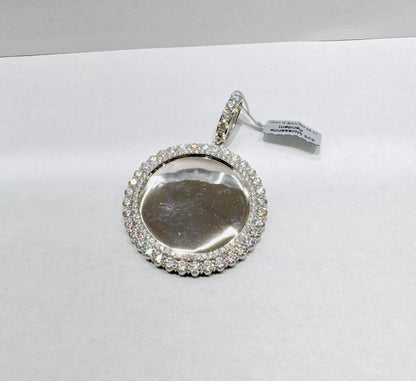 SILVER MOISSANITE MEMORY PENDANT VVS 11.44ctw
