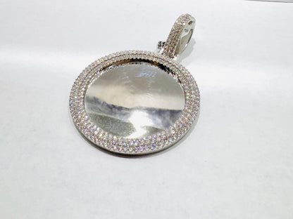 SILVER MOISSANITE MEMORY PENDANT VVS 5.00CT