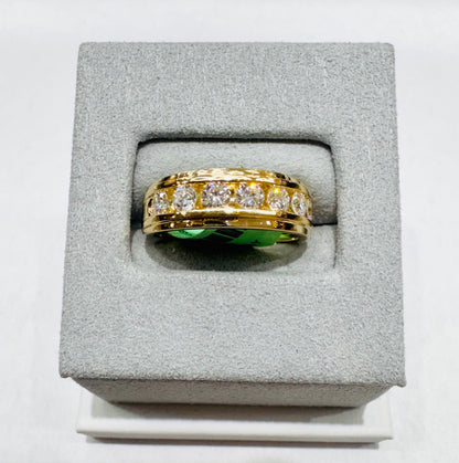 14K GOLD LAB GROWN DIAMOND MENS BAND 1.00CTW