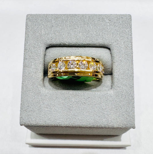 14K GOLD LAB GROWN DIAMOND MENS BAND 1.00CTW