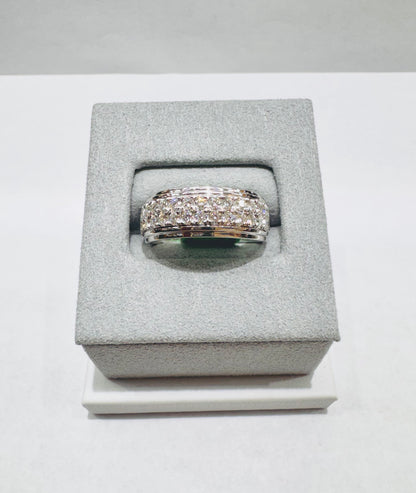 10K WHITE GOLD LAB GROWN DIAMOND MENS BAND 1.00CTW