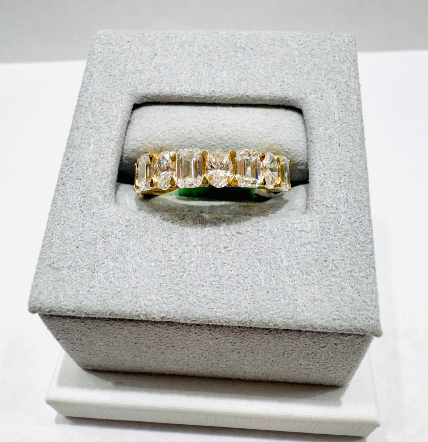 14K GOLD LAB GROWN DIAMOND LADIES BAND VS 2.96CTW