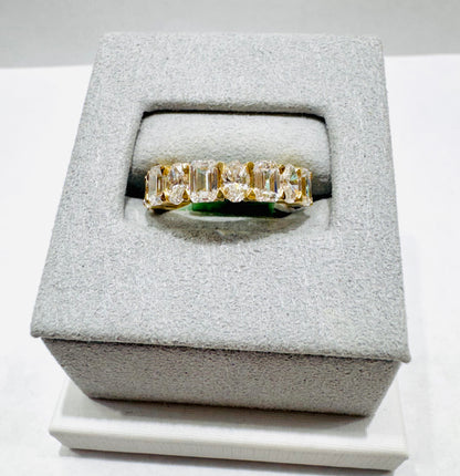 14K GOLD LAB GROWN DIAMOND LADIES BAND VS 2.96CTW