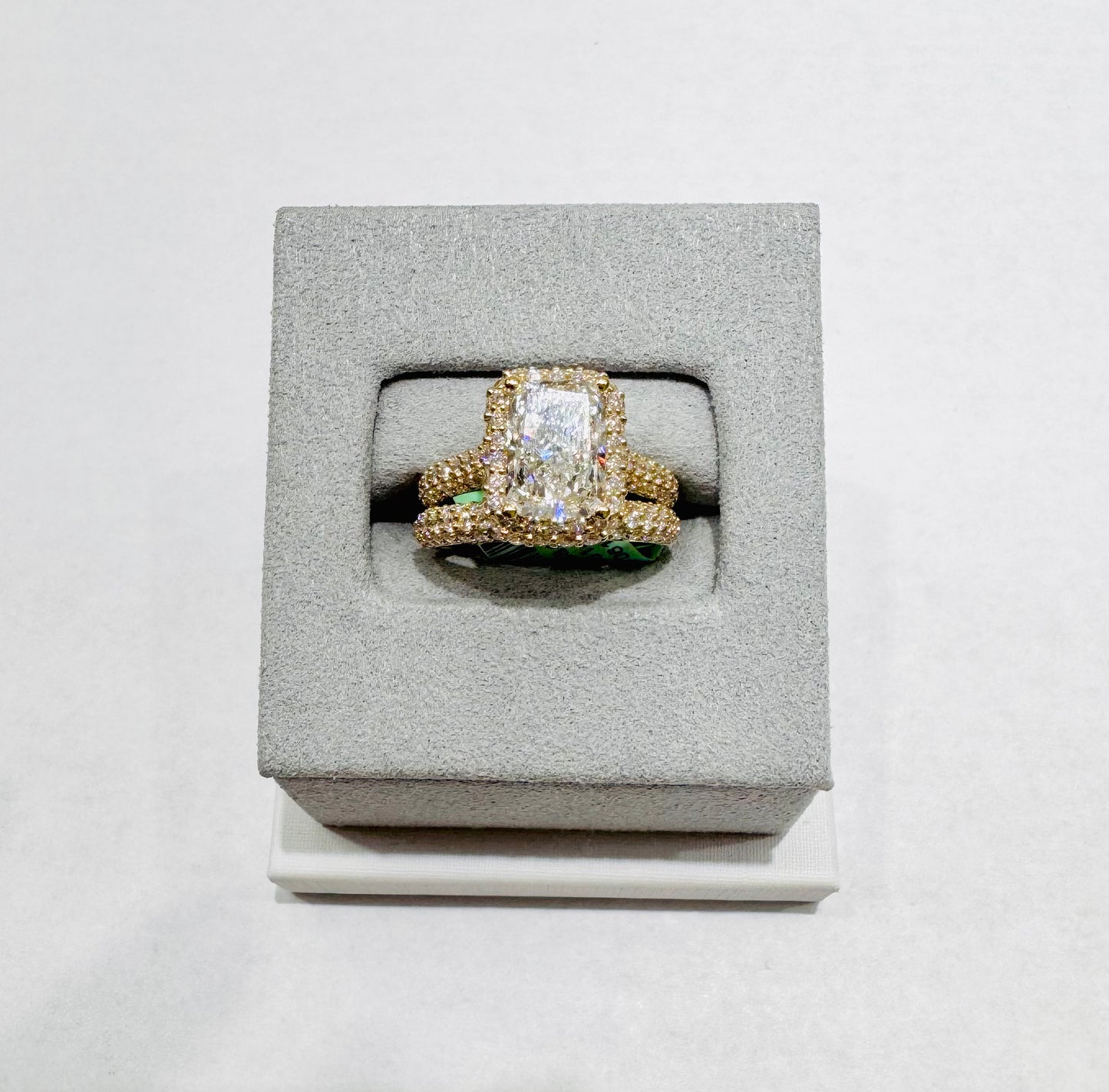 14K GOLD LAB GROWN DIAMOND LADIES RING VS 4.13CTW