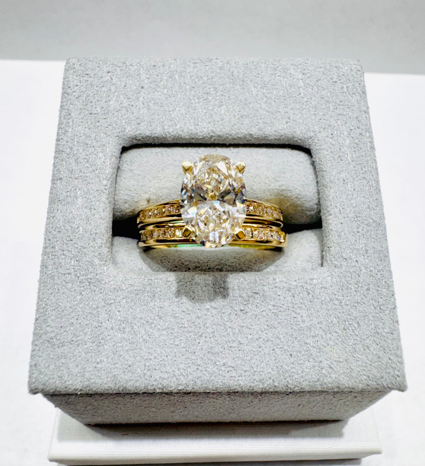 14K GOLD LAB GROWN DIAMOND RING VS 2.36CTW