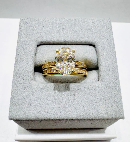 14K GOLD LAB GROWN DIAMOND RING VS 2.36CTW
