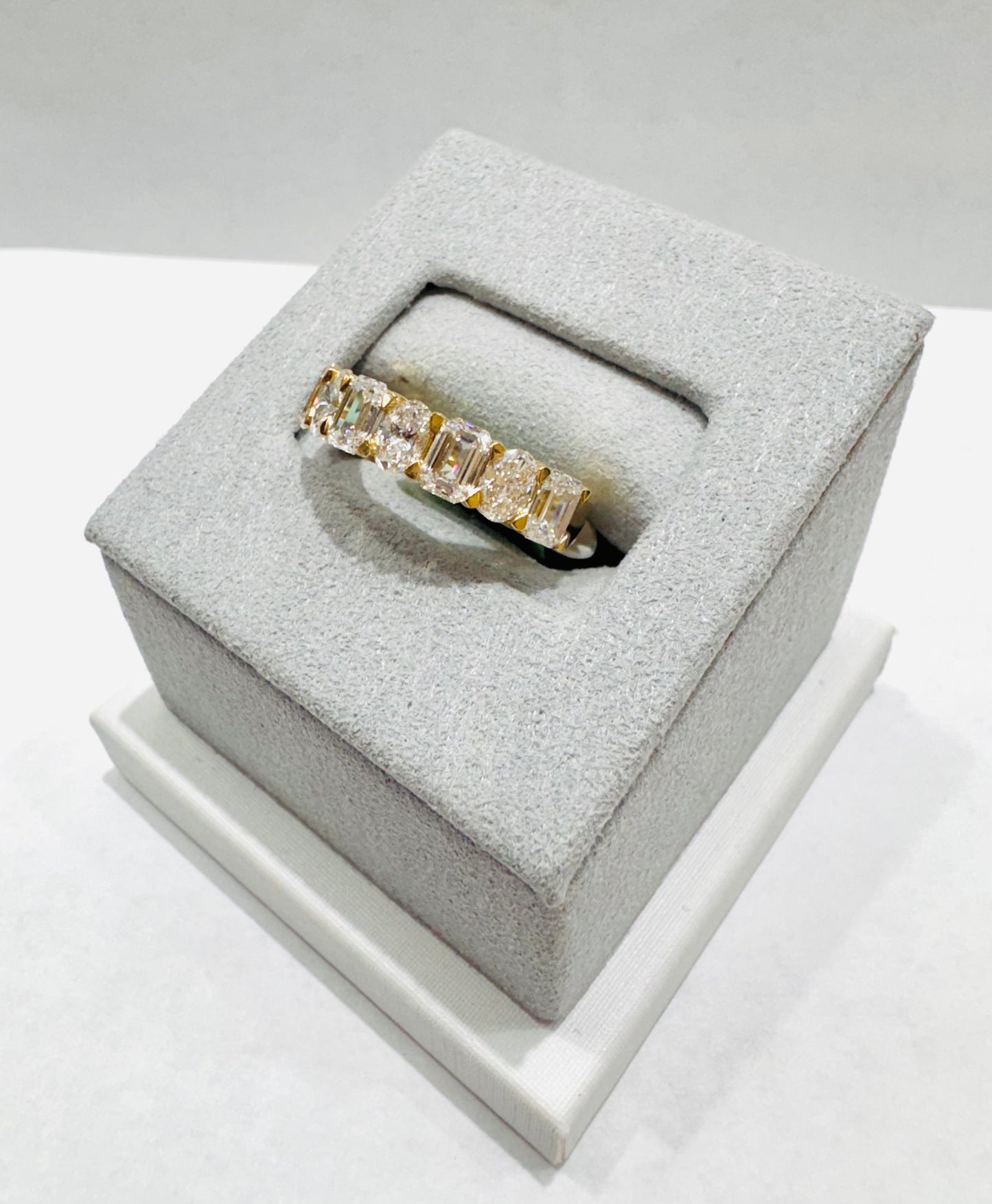 14K GOLD LAB GROWN DIAMOND LADIES BAND VS 2.96CTW