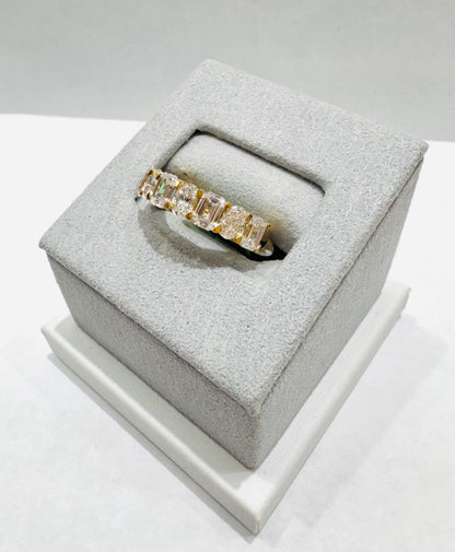 14K GOLD LAB GROWN DIAMOND LADIES BAND VS 2.96CTW