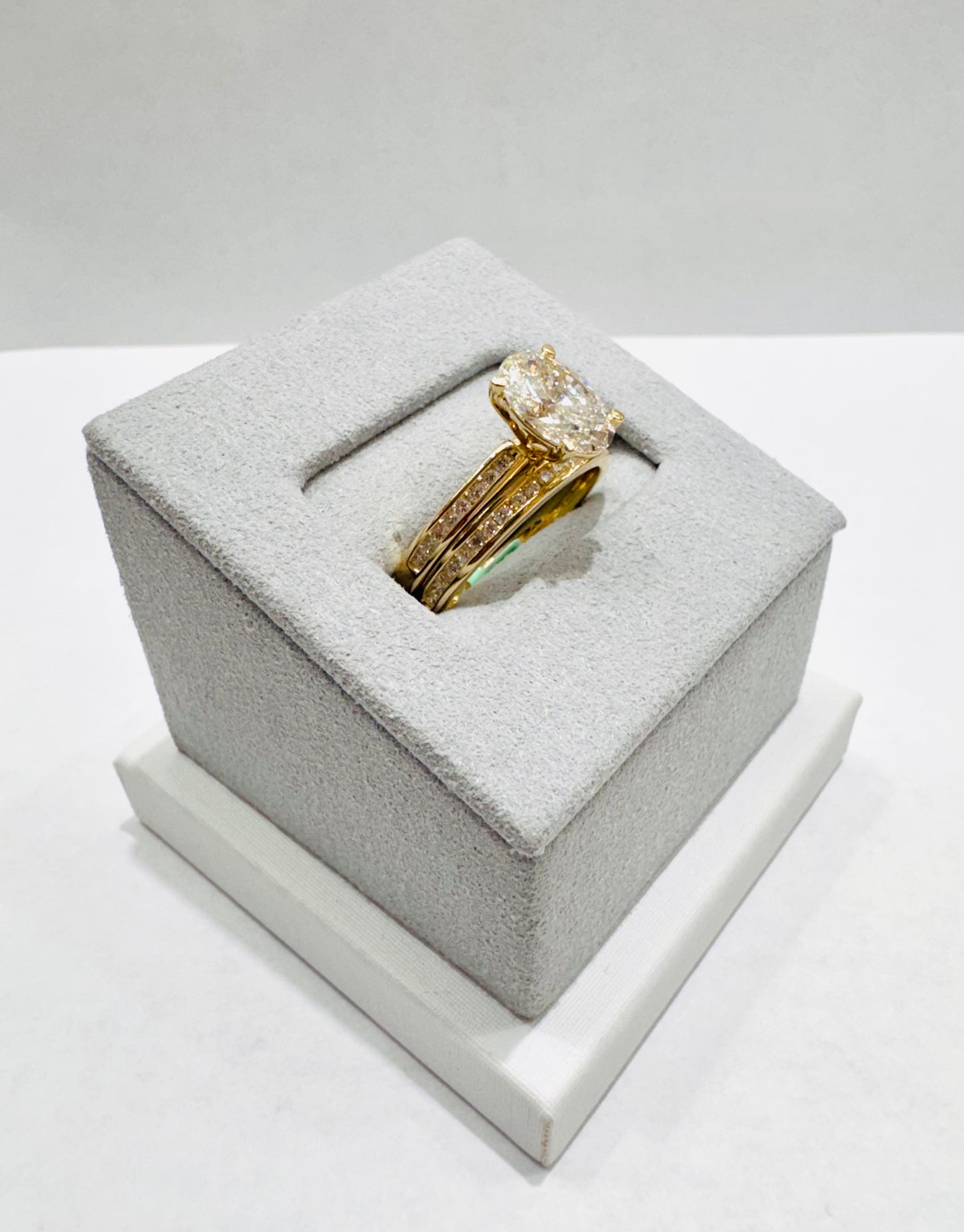 14K GOLD LAB GROWN DIAMOND RING VS 2.36CTW