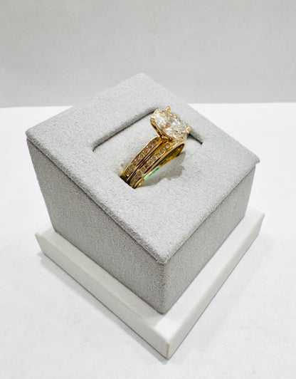 14K GOLD LAB GROWN DIAMOND RING VS 2.36CTW