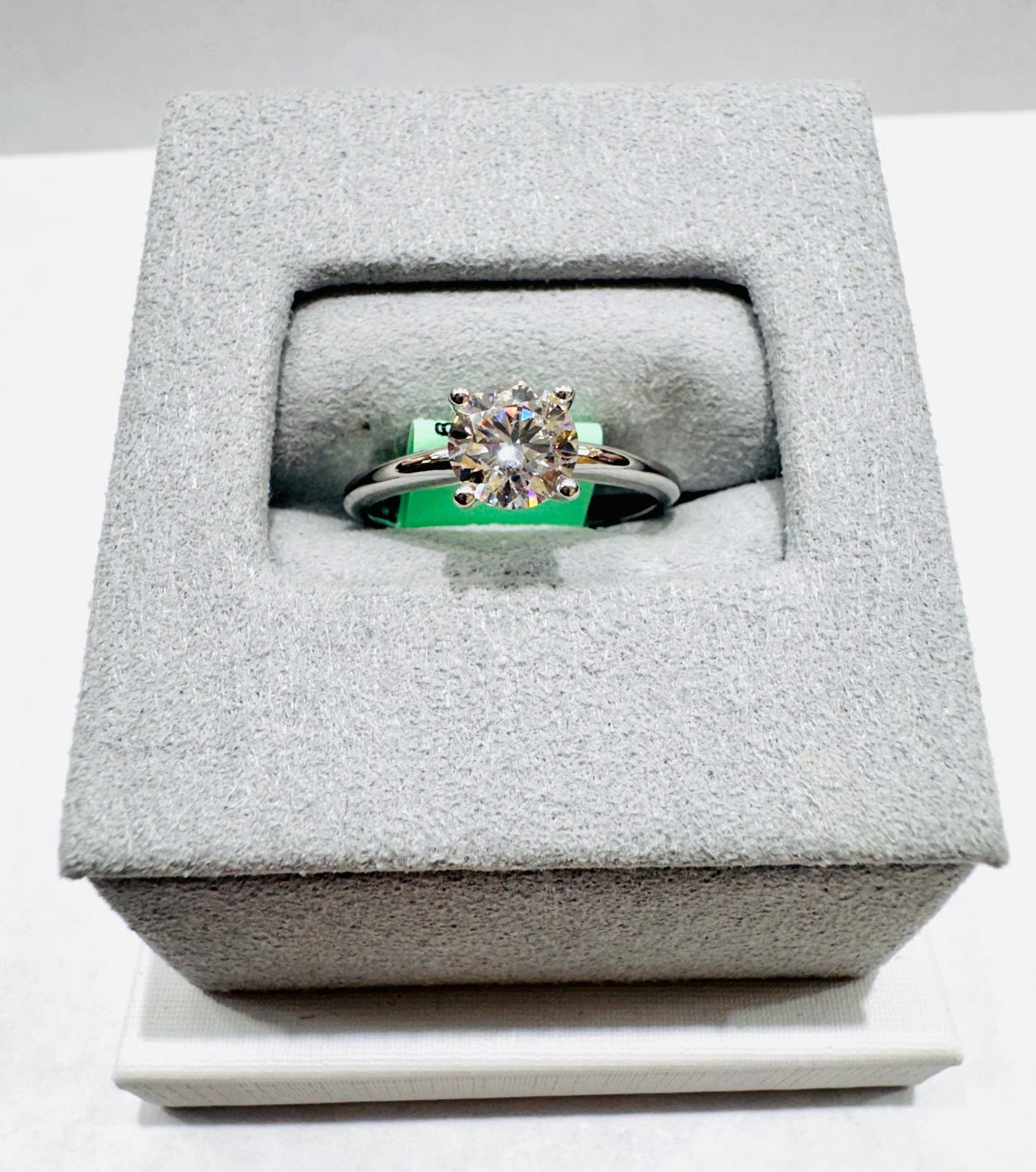 14K WHITE GOLD LAB GROWN DIAMOND LADIES RING VS 0.96CTW