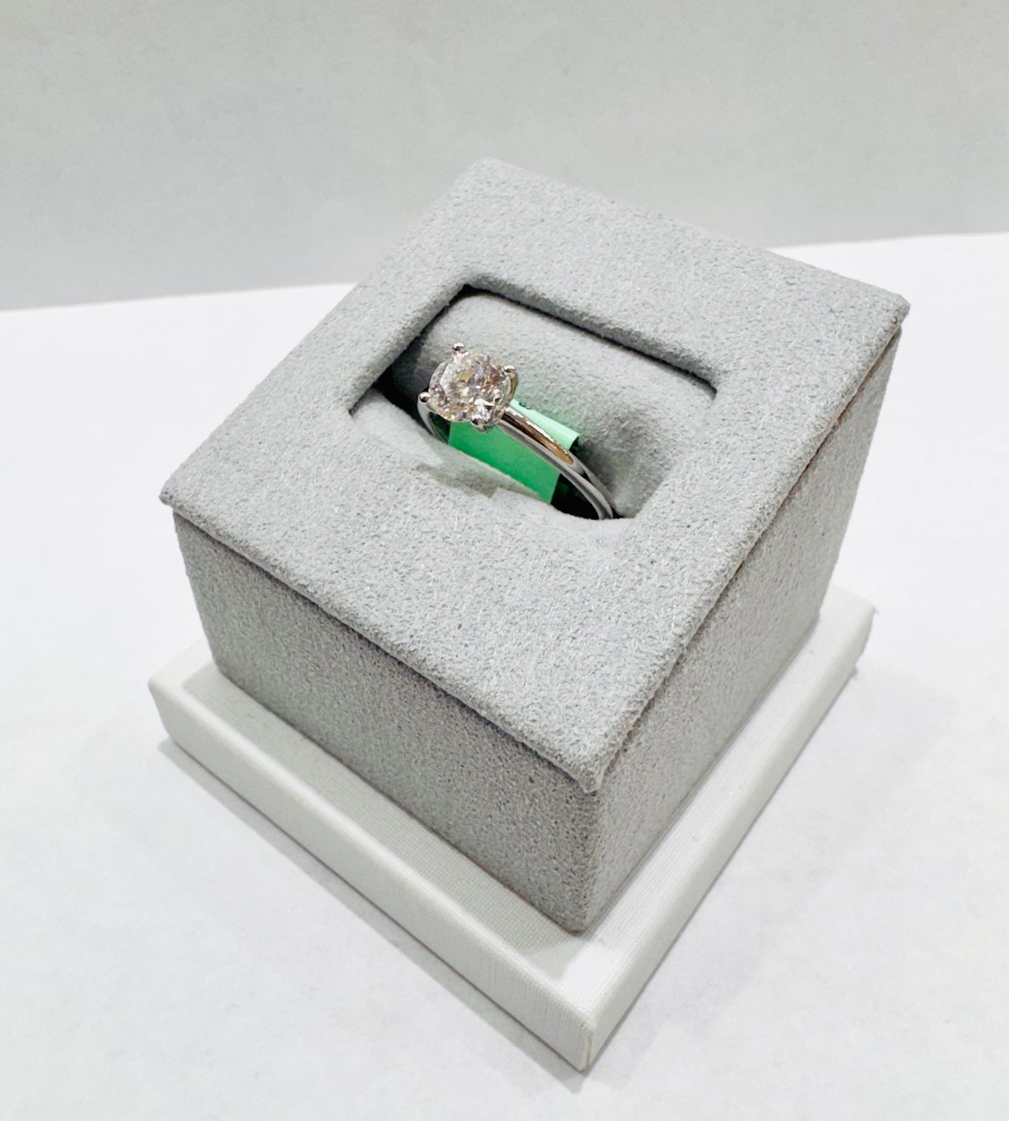 14K WHITE GOLD LAB GROWN DIAMOND LADIES RING VS 0.96CTW