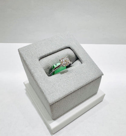 14K WHITE GOLD LAB GROWN DIAMOND LADIES RING VS 0.96CTW