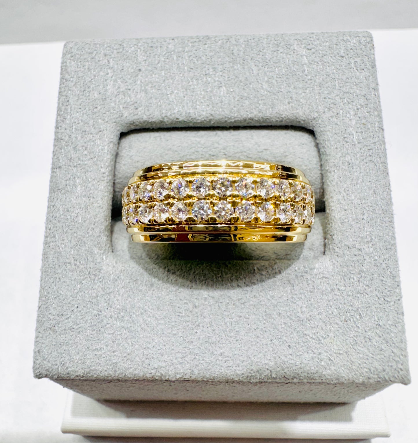 10K GOLD LAB GROWN DIAMOND MENS BAND VS 1.00CTW