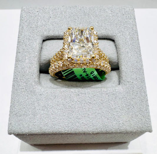 14K GOLD LAB GROWN DIAMOND LADIES RING VS 4.13CTW