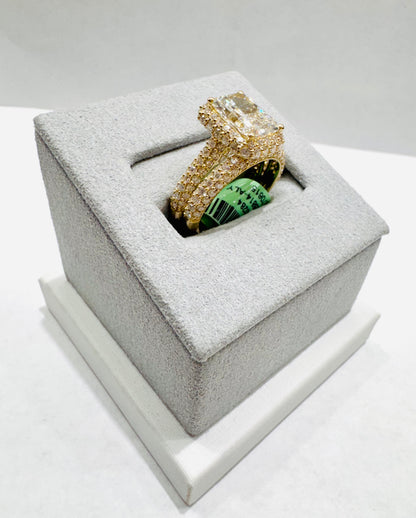 14K GOLD LAB GROWN DIAMOND LADIES RING VS 4.13CTW