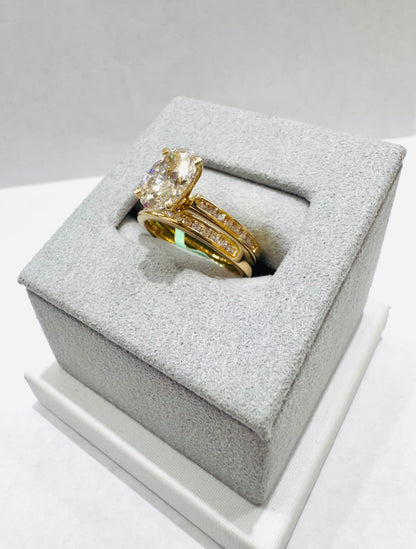 14K GOLD LAB GROWN DIAMOND RING VS 2.36CTW