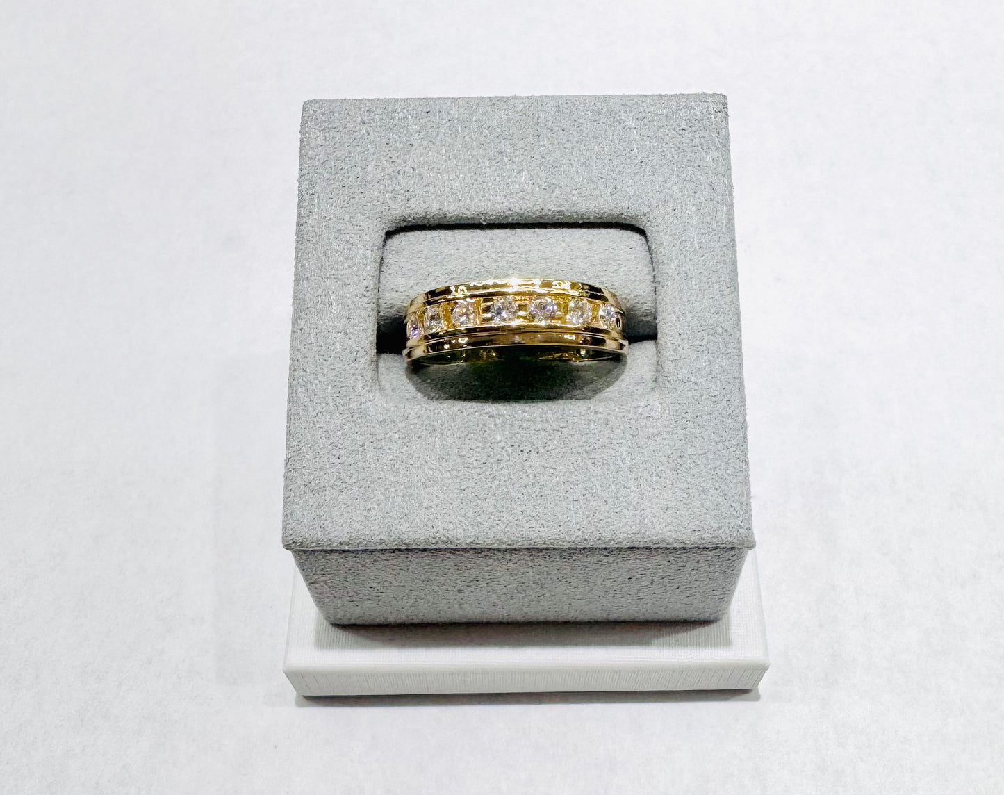14K GOLD LAB GROWN DIAMOND MENS BAND VS 0.50CTW