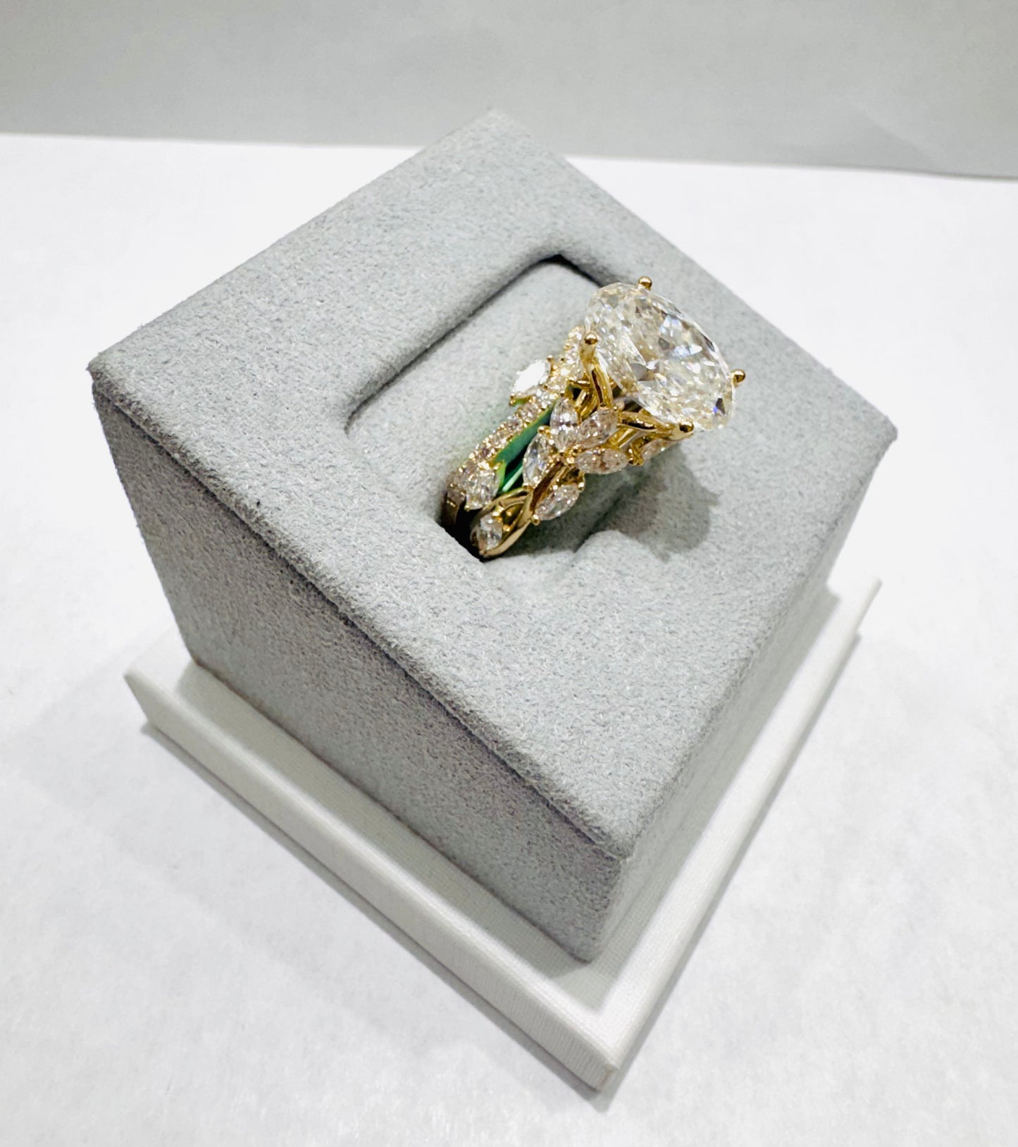 14K GOLD LAB GROWN DIAMOND BRIDAL SET VS 5.50CTW