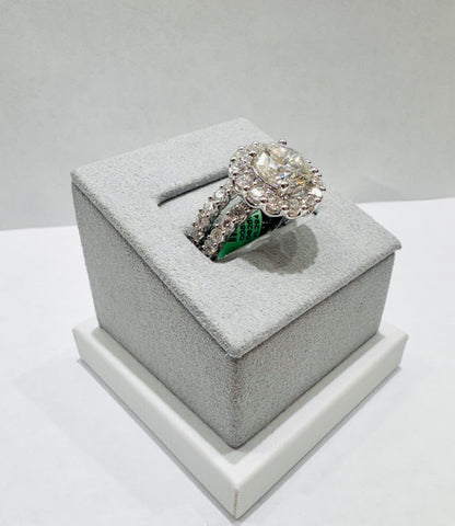 14K WHITE GOLD LAB GROWN DIAMOND BRIDAL SET VS 7.80CTW