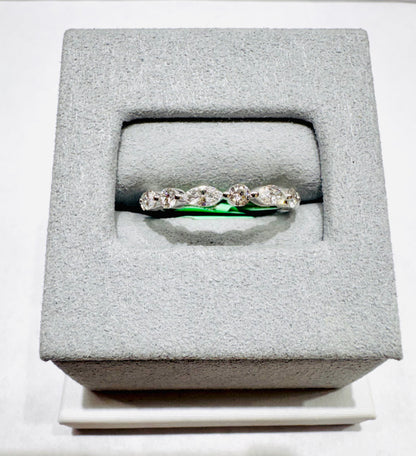 14K WHITE GOLD LAB GROWN DIAMOND LADIES BAND VS 0.90CTW