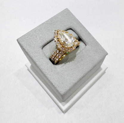 14K GOLD LAB GROWN DIAMOND BRIDAL SET VS 6.13CTW