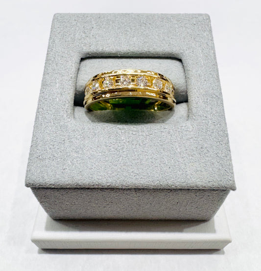 14K GOLD LAB GROWN DIAMOND MENS BAND VS 0.50CTW