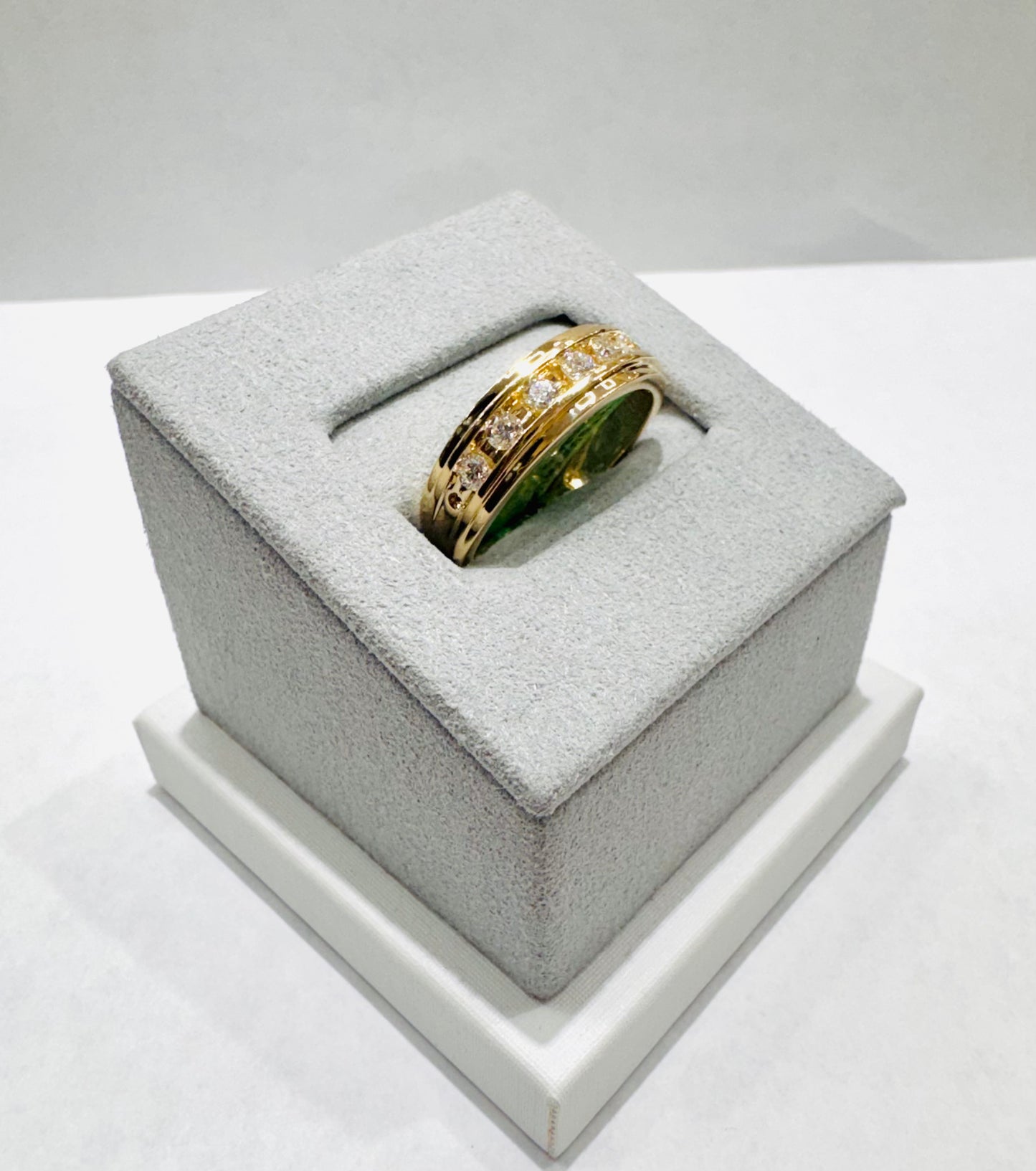 14K GOLD LAB GROWN DIAMOND MENS BAND VS 0.50CTW
