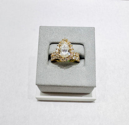 14K GOLD LAB GROWN DIAMOND BRIDAL SET VS 6.13CTW