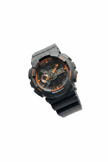 Casio G-Shock Men’s Watch GA110TS-1A4 Dark Gray Orange Analog Digital Watch