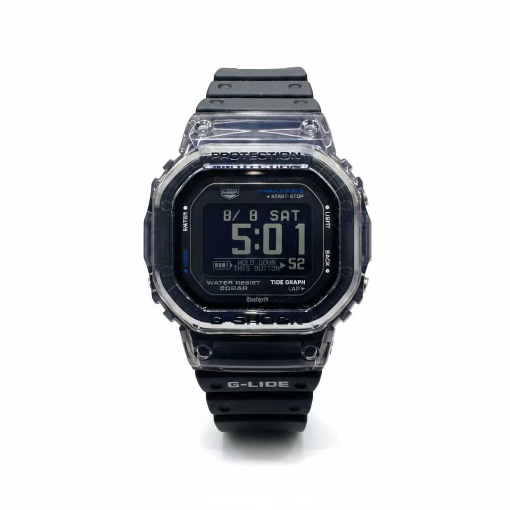 Men’s Casio Digital G-Shock GBXH5600-1 Heart & Step Tracker Black Resin Strap Watch