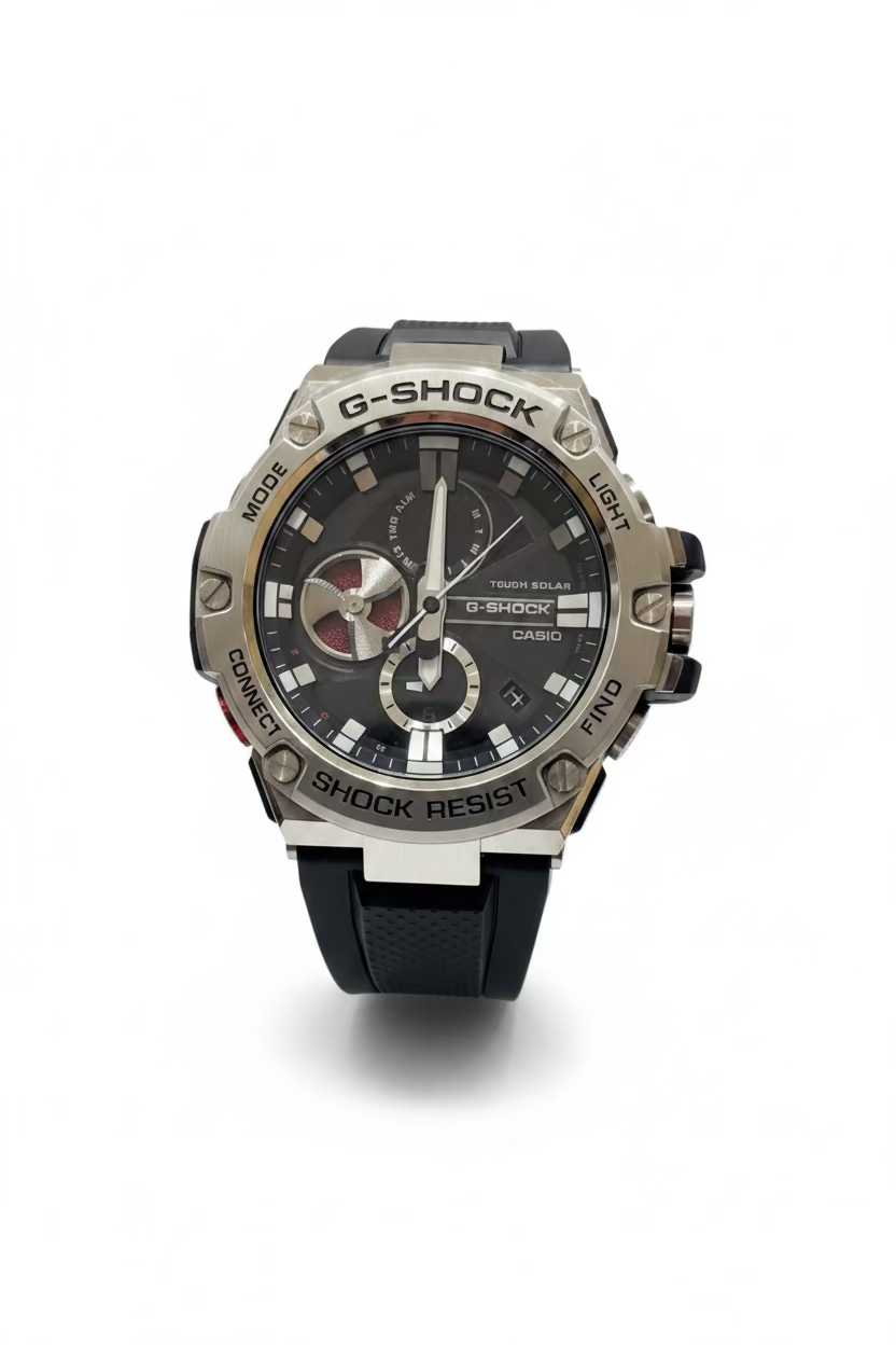 Men’s G-Shock Casio GSTB100-1A Rugged Analog Solar powered Watch from G-Steel