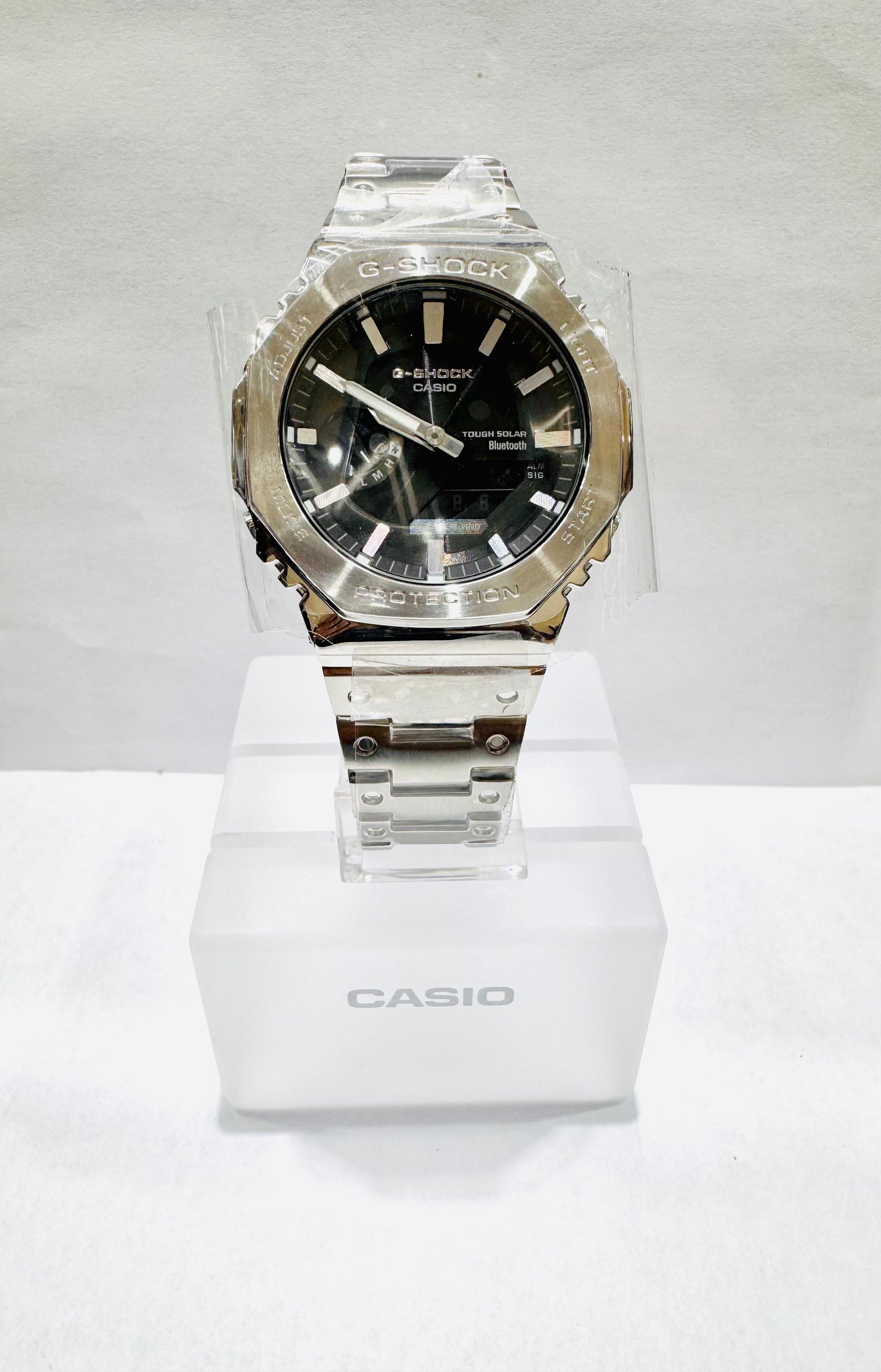Men’s Casio G-Shock GMB2100SD-1A, G-Steel Analog Digital Gray Dial Stainless Steel Watch