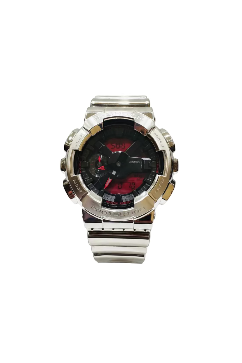 Casio G-Shock GM110YRA-8A Fine Metallic Black & Red Dial Analog Digital Watch