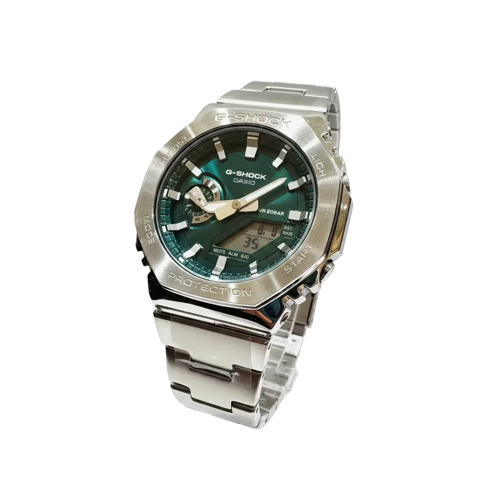 Men’s Casio G-Shock GM2110D-3A1 Stainless Steel Teal Color Dial Watch