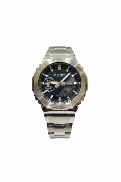 Casio G-Shock GM2110D-8A Stainless Steel Analog Digital Navy Blue Dial Watch