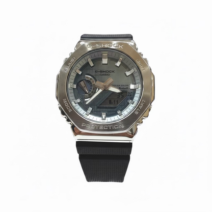 Men’s Casio G-Shock GBM2100A-1A2 G-Steel Solar Connected Ice Blue Dial with Black Resin Strap Watch