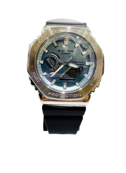 Men’s Casio G-Shock GBM2100A-1A2 G-Steel Solar Connected Ice Blue Dial with Black Resin Strap Watch